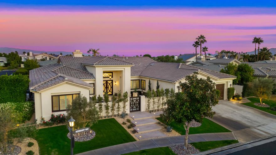 Welcome to Victoria Falls most elegant home at 18 Normandy Way in beautiful Rancho Mirage, CA! This stunning 5-bedroom, 3.75-bathroom home has been meticulously remodeled from the studs up, offering a fresh and modern living experience with all the comforts you find in a new home.Spanning 4,403 square feet, this spacious home is perfect for both relaxation and entertaining. The open floor plan seamlessly connects the living areas, creating a warm and inviting atmosphere. Enjoy the brand-new kitchen, complete with top-of-the-line appliances and sleek finishes that make cooking a joy.Step outside to your private outdoor space, where a sparkling pool awaits for those sunny California days. The expansive 16,988-square-foot lot provides plenty of room for outdoor activities and gatherings. With owned solar panels, you can enjoy energy efficiency and savings year-round.Additional features include a 3 car garage, , and the convenience of 2 washers and 2 dryers in the expanded laundry room.Stay cool with new air conditioning units and relish the peace of mind that comes with updated windows, doors, and electrical systems, lighting and most everything else you can think of!This home is a true gem in Rancho Mirage, offering a perfect blend of luxury, comfort, and modern living. Don't miss the opportunity to make it yours!