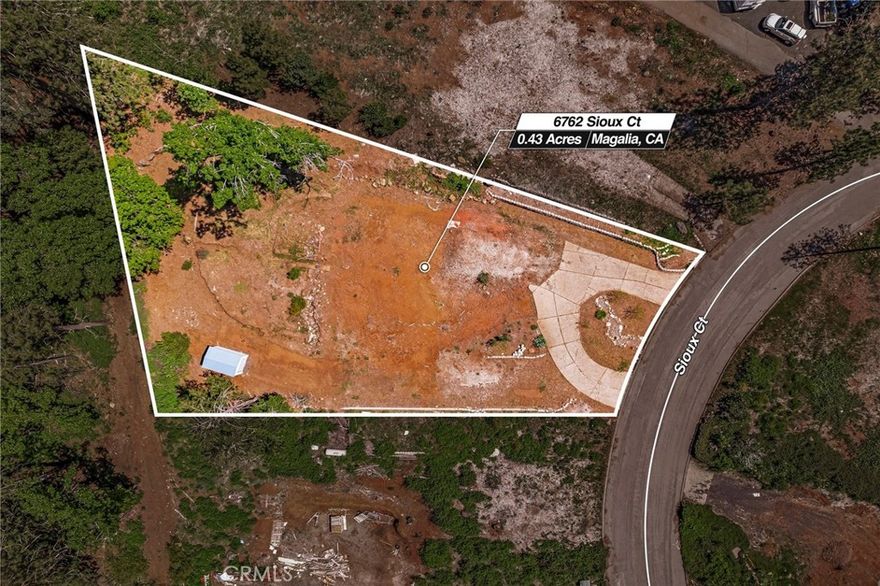 This beautiful site is waiting for you to build your next home! Previously a 1,812 sq foot 3 bedroom, 2 bath home rested on this .43 acre parcel. There is believed to be working septic although the condition is unknown. You will appreciate having an existing circular driveway and a level lot for your next build! Located not far from Magalia Reservoir and Little Butte Creek, this lot has a lot of potential!