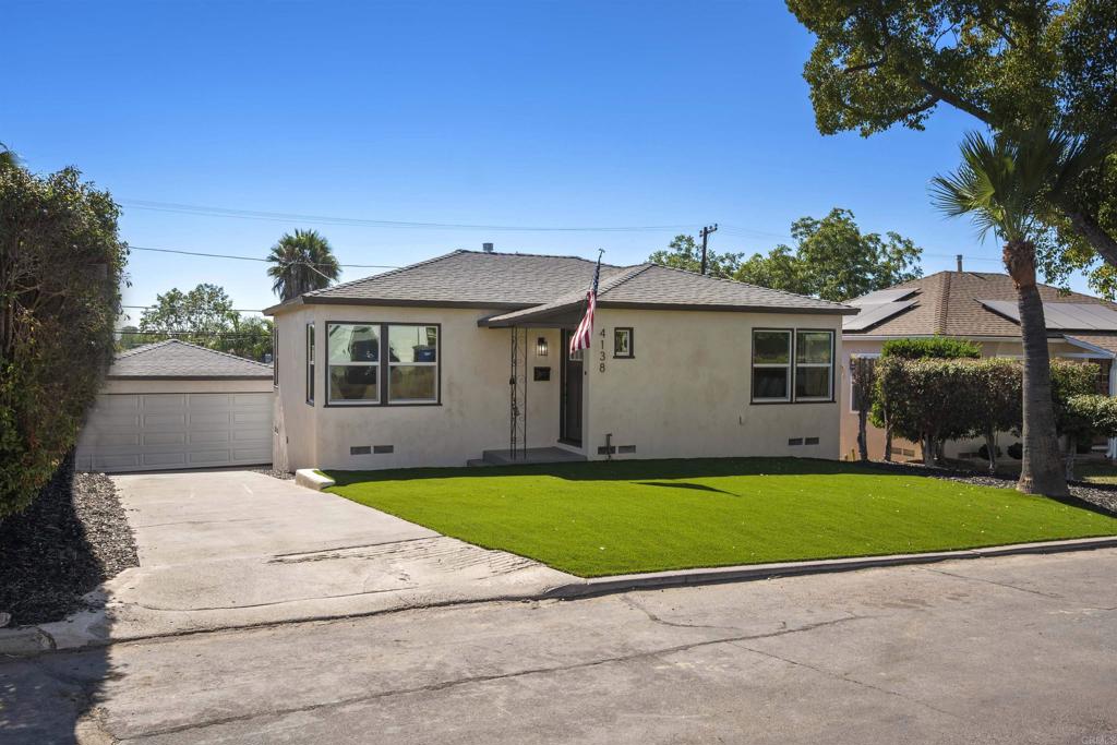 Turn-Key Home, Total Remodel Which Includes New Kitchen, New Bath, New Luxury Vinyl Plank Flooring, New Windows, New Cabinets, New Counters, New Exterior Paint and Garage Door and New Park-Like Grass In Front. Extra Large DETACHED 2 Car Garage. New Mini Split With AC. Totally Updated. Nice Sized Backyard. Brand New Stainless Steel Refrigerator, Washer, Dryer, Dishwaher, Microwave, Range/Oven All Included!! Detached Garage Could Be ADU Situation. Buyer To Verify. Central Location Close To 94 Freeway and Close To Restaurant/Shopping, Etc..