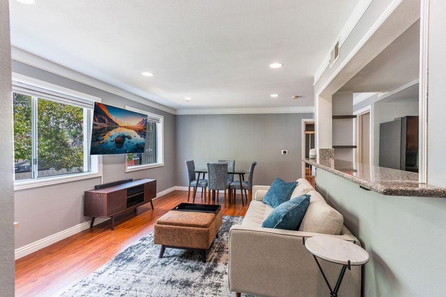 Just one minute from The Americana at Brand, this beautifully updated, light-filled one-bedroom end unit places you steps away from world-class shopping, dining, and entertainment while still enjoying the privacy and comfort of your own retreat. This home features two rare side-by-side garage parking spaces, in-unit laundry with a full-size washer and dryer, an upgraded kitchen with a complete suite of appliances and generous counter space, and a king-size bedroom with abundant closet storage. Windows on multiple sides fill the home with natural light, and recent updates include the HVAC system and hot water heater. With its prime location, thoughtful upgrades, and the rare convenience of two-car garage parking, this home is a private escape in the heart of Glendale’s most vibrant neighborhood one you’ll want to see before it’s gone.