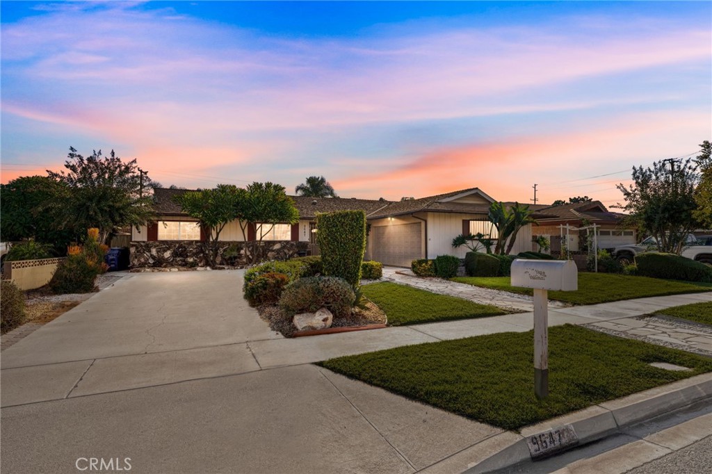 Single story, turnkey pool home with an attached two car garage and no HOA - minutes from Kaiser Fontana! Located on a quiet cul-de-sac street off of Sierra Ave near the In N Out Burger and El Super, this move in ready home is a peaceful location that is still convenient for your commute.  You're greeted by mature landscaping.  Enter the home via the iron gate, or directly through the garage.  The spacious kitchen has tremendous counter space and plenty of built in storage. All appliances, including a  brand new range and the french door refrigerator, are included! There are three bedrooms, including a primary with it's own bathroom and a sliding glass door with direct access to the private, low maintenance back yard.  In addition to the bedrooms, there is a fourth room with it's own access that could be used as a bedroom or home office.  The home also features two living areas - a sizable living room and a cozier den with a fireplace.  There is a block wall surrounding the property, and the semi finished garage has insulation in the ceilings, drywall, a shop sink, overhead storage, and a wall unit AC.