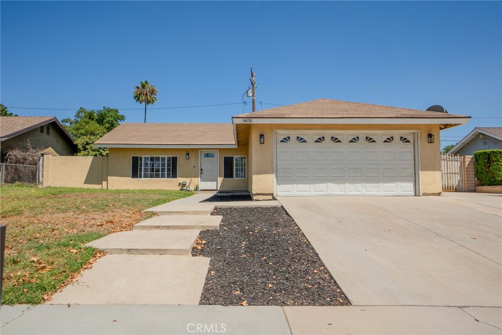 This inviting 3-bedroom, 2-bathroom home is a fantastic opportunity for first-time buyers ready to step into homeownership. The thoughtful layout features tile flooring throughout the main living areas, laminate flooring in all bedrooms, and a bright living room that flows into the dining area—perfect for everyday living and entertaining.The kitchen offers granite countertops, ample cabinet space, and a clean, functional design, making meal prep both easy and enjoyable. All bedrooms are good-sized, providing comfortable retreats with room to personalize. The primary suite has been updated with a new vanity, mirror, and lighting in the bathroom, creating a fresh and modern feel. Additional highlights include a new AC system for year-round comfort.
Step outside to enjoy a private patio along with both a front and back yard, offering plenty of room for gardening, play, or hosting gatherings. For added convenience, the property features RV parking, a 2-car garage, and a spacious driveway with ample parking. This home is an excellent choice for those ready to purchase their first property and make it their own!