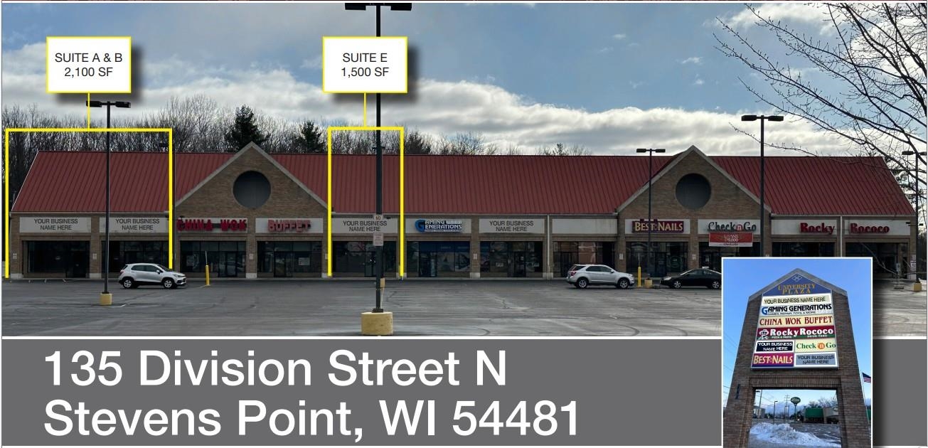 Photo 1 of 10 — 135 N DIVISION STREET Unit Suite E, Stevens Point, WI 54481