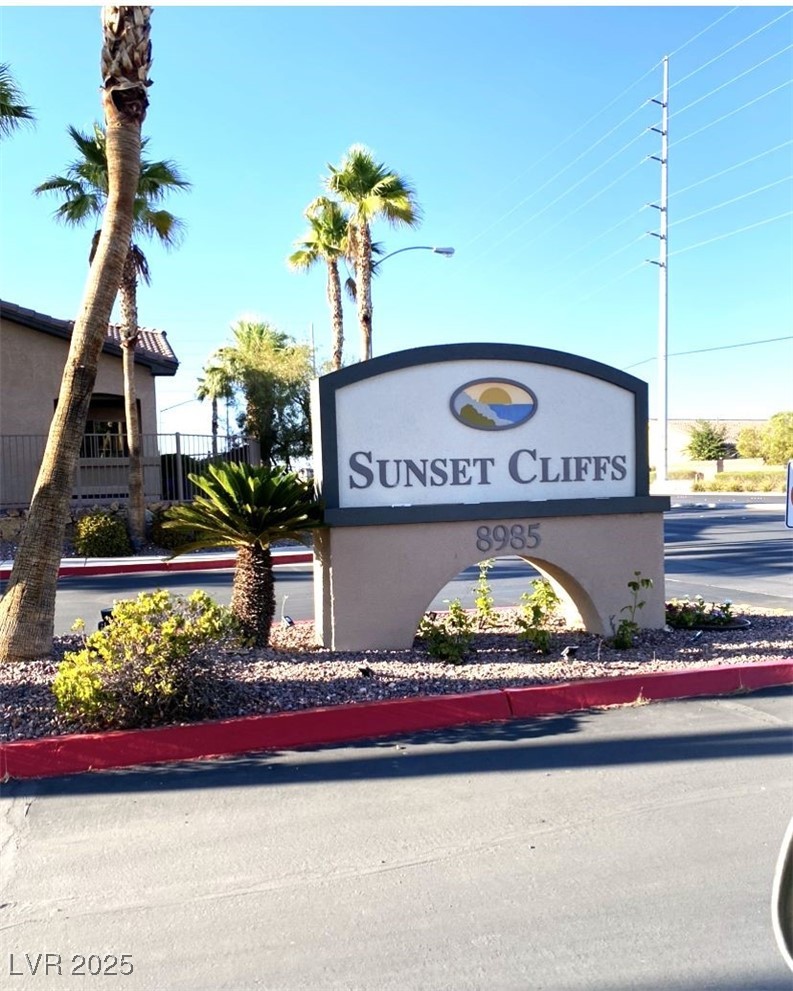View of community sign