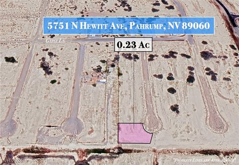 Vacant Land For Sale - 5751 N Hewitt Avenue<br/> Pahrump, NV 89060
