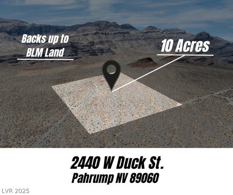 Vacant Land For Sale - 2440 W Duck Street<br/> Nye County, Pahrump, NV 89060