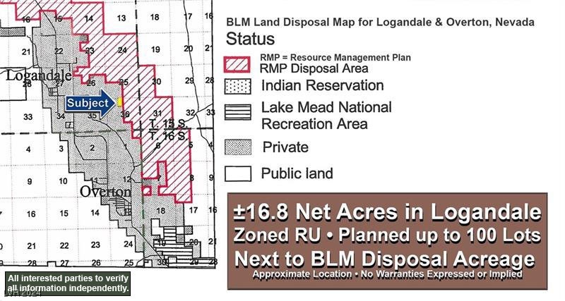 16.8 Acres O Apn 041-36-101-005, Logandale, Nevada image 2