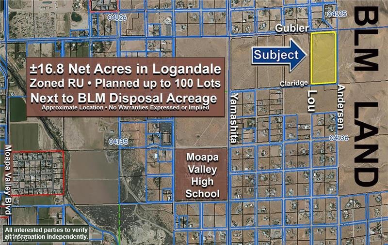 16.8 Acres O Apn 041-36-101-005, Logandale, Nevada image 1