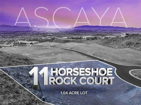 Vacant Land For Sale - 11 Horseshoe Rock Court<br/> Clark County, Henderson, NV 89012