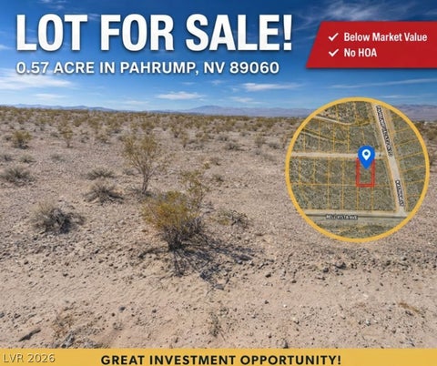 Vacant Land For Sale - 1441 E Biplane Place<br/> Pahrump, NV 89060