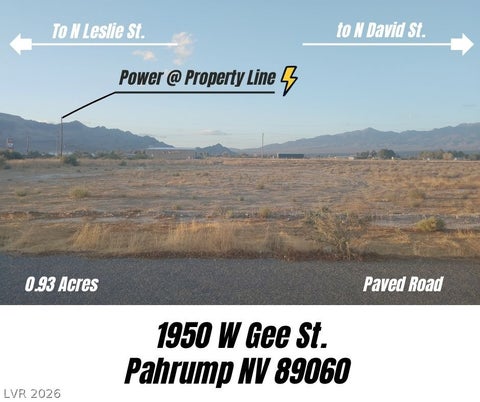 Vacant Land For Sale - 1950 W Gee Street<br/> Pahrump, NV 89060