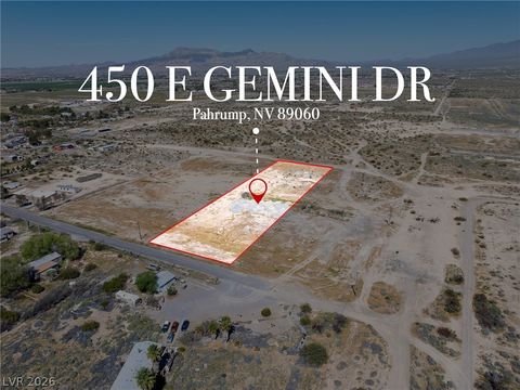 Vacant Land For Sale - 450 E Gemini Drive<br/> Nye County, Pahrump, NV 89060