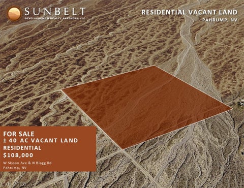 Vacant Land For Sale - 9381 N Blagg Road<br/> Pahrump, NV 89060