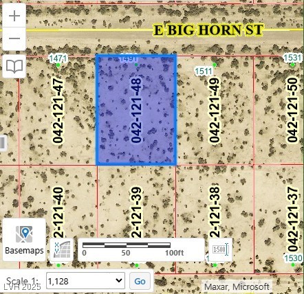 Map / location featuring property boundaries highl