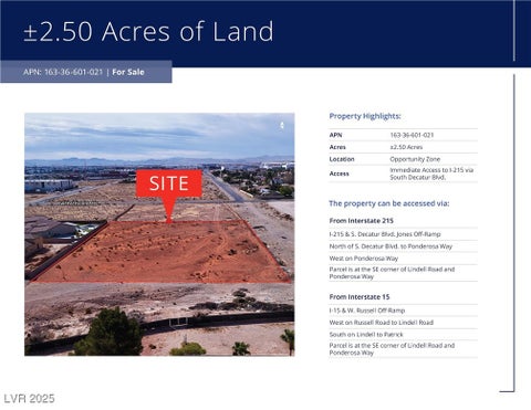 Vacant Land For Sale - S Lindell Road<br/> Las Vegas, NV 89118