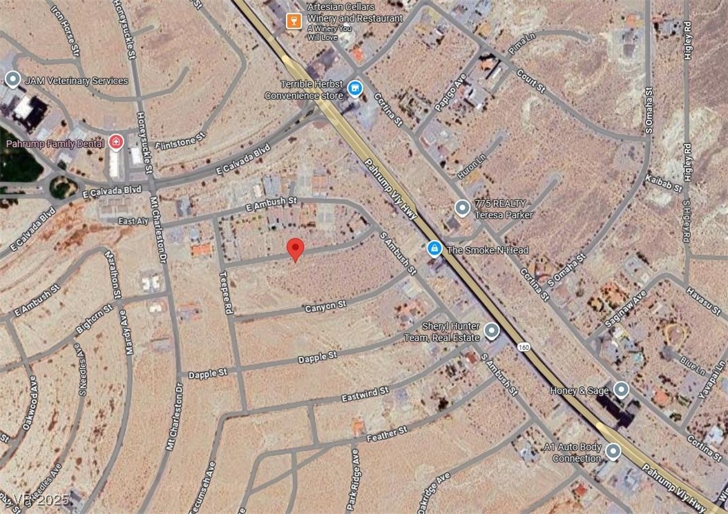 Aerial overview of property's location