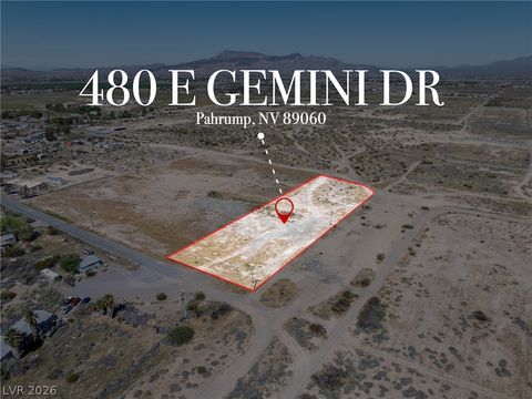 Vacant Land For Sale - 480 E Gemini Drive<br/> Nye County, Pahrump, NV 89060
