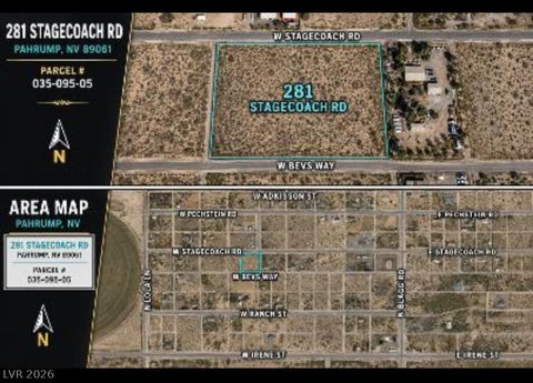 Vacant Land For Sale - 281 W Stagecoach Road<br/> Pahrump, NV 89060