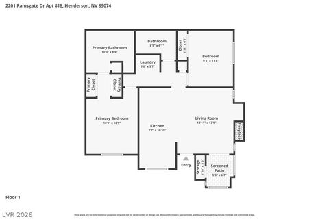 Tiny photo for 2201 Ramsgate Drive #818, Henderson, NV 89074 (MLS # 2800601)