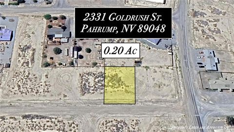 Vacant Land For Sale - 2331 E Goldrush Street<br/> Pahrump, NV 89048