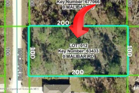 Vacant Land For Sale - LOT 12 Malibar Road<br/> Weeki Wachee, FL 34614