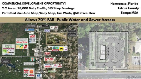Vacant Land For Sale - 3409 S Suncoast Boulevard<br/> Homosassa, FL 34448