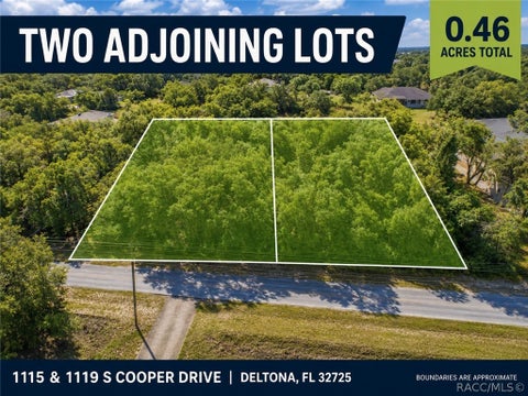 Vacant Land For Sale - 1115 & 1119 S Cooper Drive<br/> Deltona, FL 32725