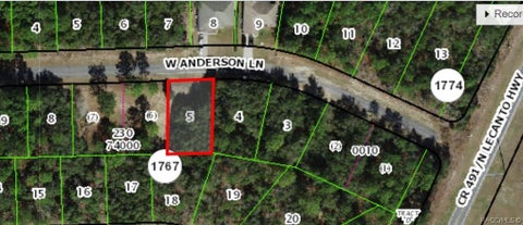 Vacant Land For Sale - 602 W Anderson Lane<br/> Citrus County, Citrus Springs, FL 34434