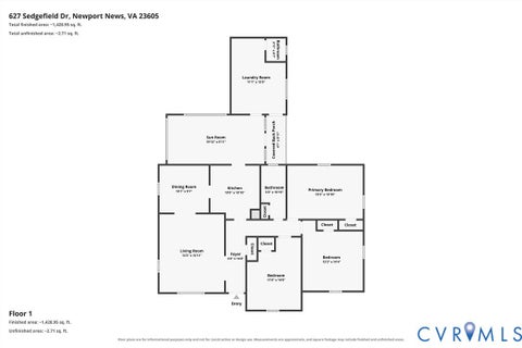 Tiny photo for 627 Sedgefield Drive, Newport News, VA 23605 (MLS # 2629335)