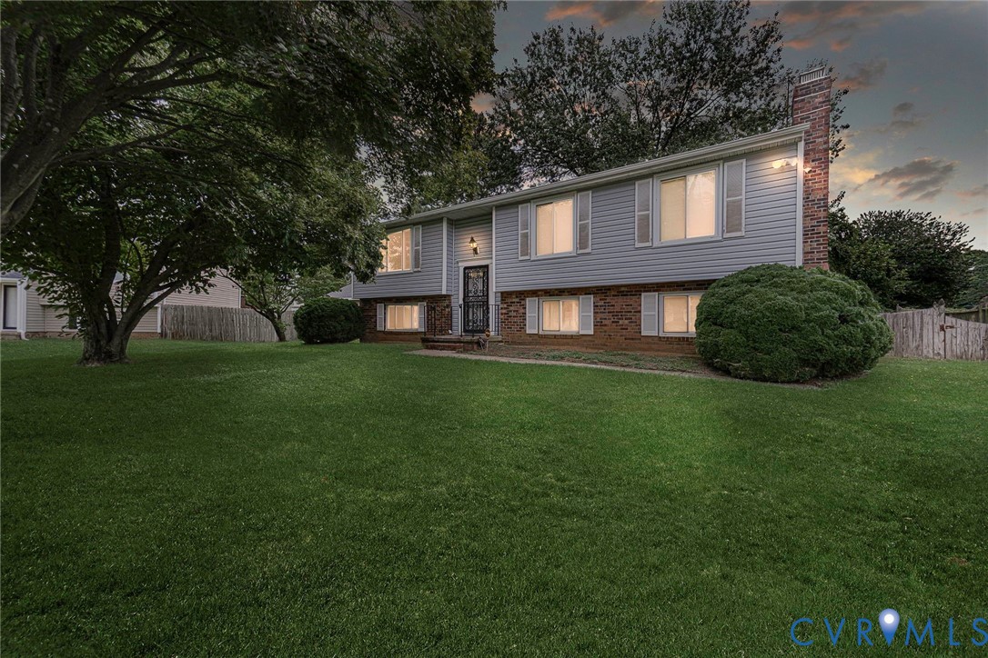 The property features a split-level design with li