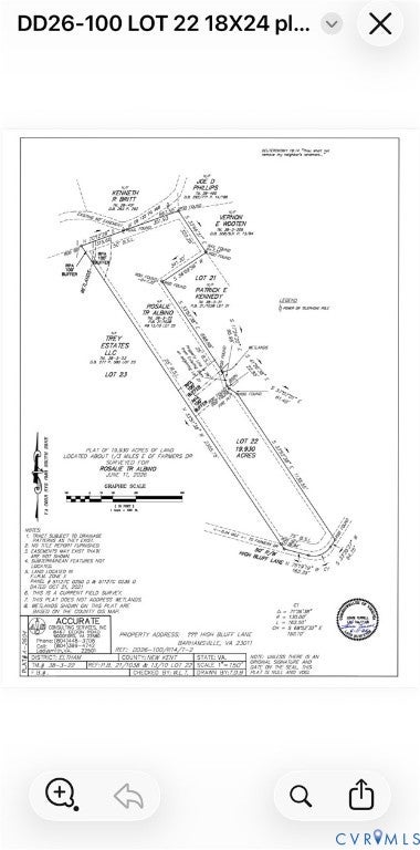 Photo of 0 High Bluff Lane, Barhamsville, VA 23011 (MLS # 2627321)