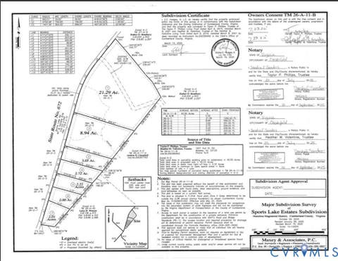 Tiny photo for Lots 1-7 Sports Lake Road, Cumberland, VA 23040 (MLS # 2616166)