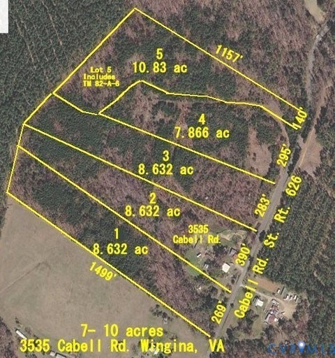 Tiny photo for Lot 1 Cabell Road, Wingina, VA 24599 (MLS # 2622863)