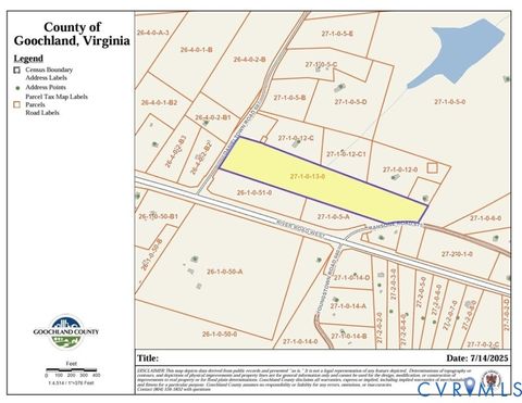 Tiny photo for 0 Danieltown Road, Goochland, VA 23063 (MLS # 2601709)