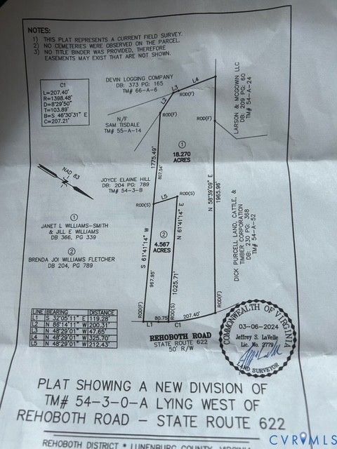 Tiny photo for 18AC Rehoboth Road, Victoria, VA 23974 (MLS # 2529952)