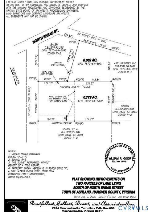 Photo of 0 N Snead Street, Ashland, VA 23005 (MLS # 2602704)