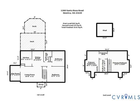 Tiny photo for 1200 Santa Rosa Road, Henrico, VA 23229 (MLS # 2607573)