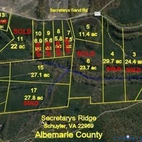 Tiny photo for Lot 1 and 2 Secretarys Sand Road, Schuyler, VA 22969 (MLS # 2531809)