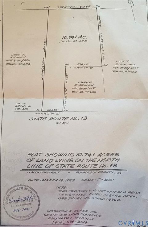 Tiny photo for 0 Old Buckingham Road, Powhatan, VA 23139 (MLS # 2533646)