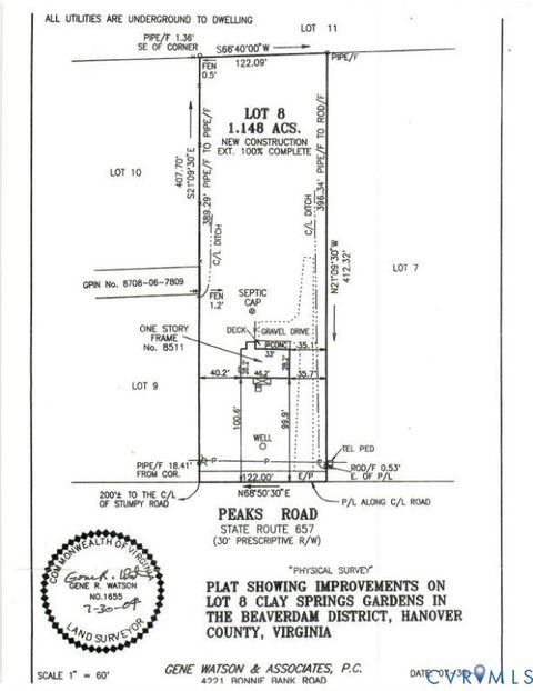 Tiny photo for 8511 Peaks Road, Hanover, VA 23069 (MLS # 2609230)