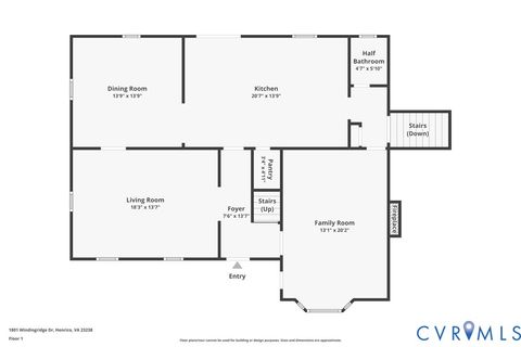Tiny photo for 1801 Windingridge Drive, Henrico, VA 23238 (MLS # 2616457)