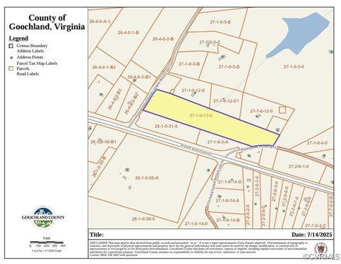 Tiny photo for 0 Danieltown Road, Goochland, VA 23063 (MLS # 2519488)