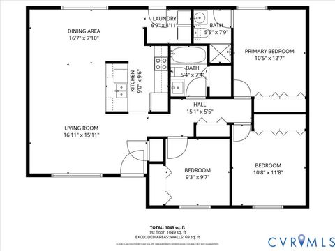 Tiny photo for 8819 Pepperidge Road, Chesterfield, VA 23236 (MLS # 2602106)