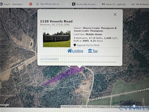 Tiny photo for 23RA Vessels Road, King William, VA 23126 (MLS # 2521720)