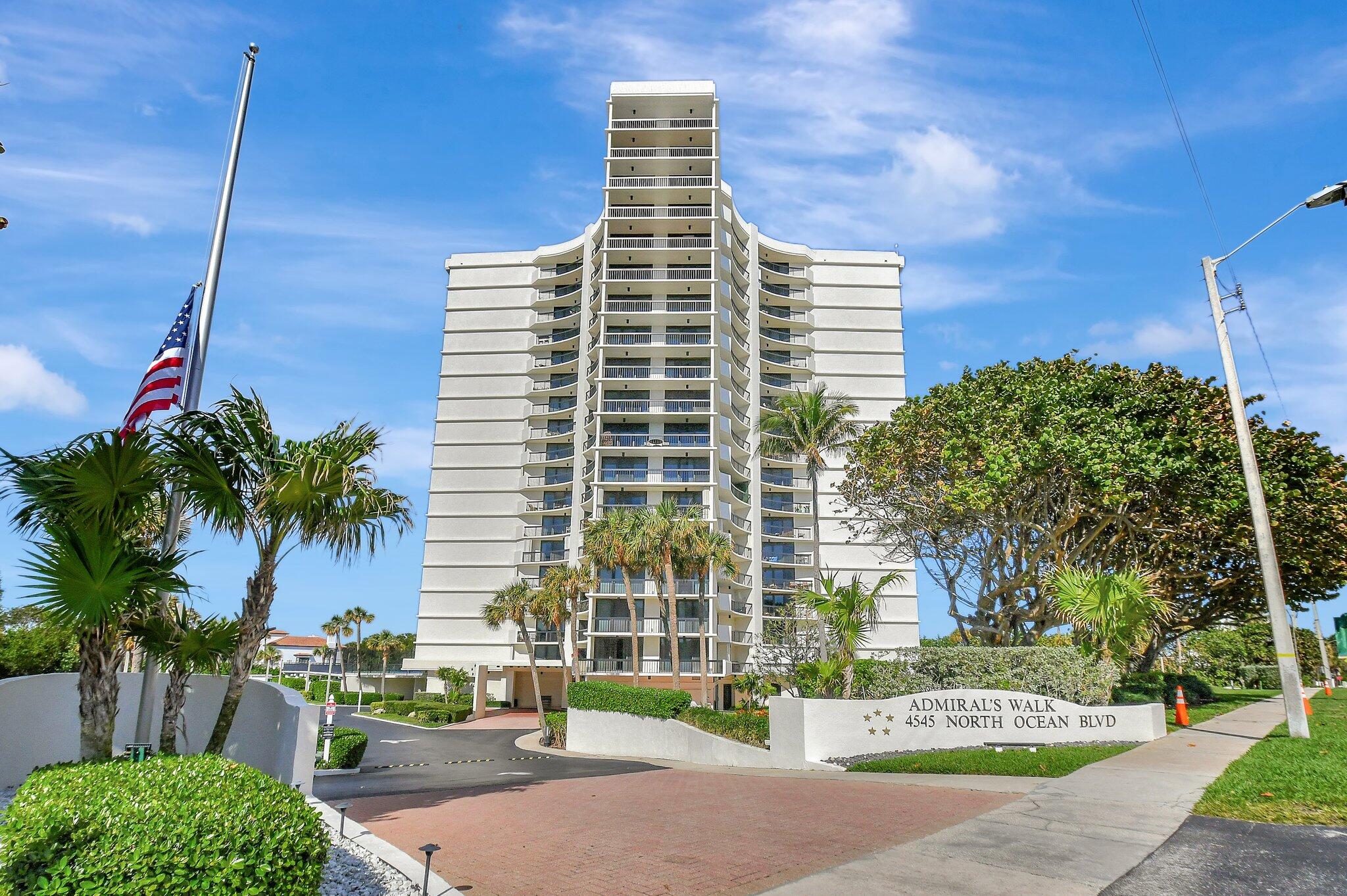 Property for Sale at 4545 N Ocean Boulevard 14C, Boca Raton, Palm Beach County, Florida - Bedrooms: 2 
Bathrooms: 2.5  - $1,025,000