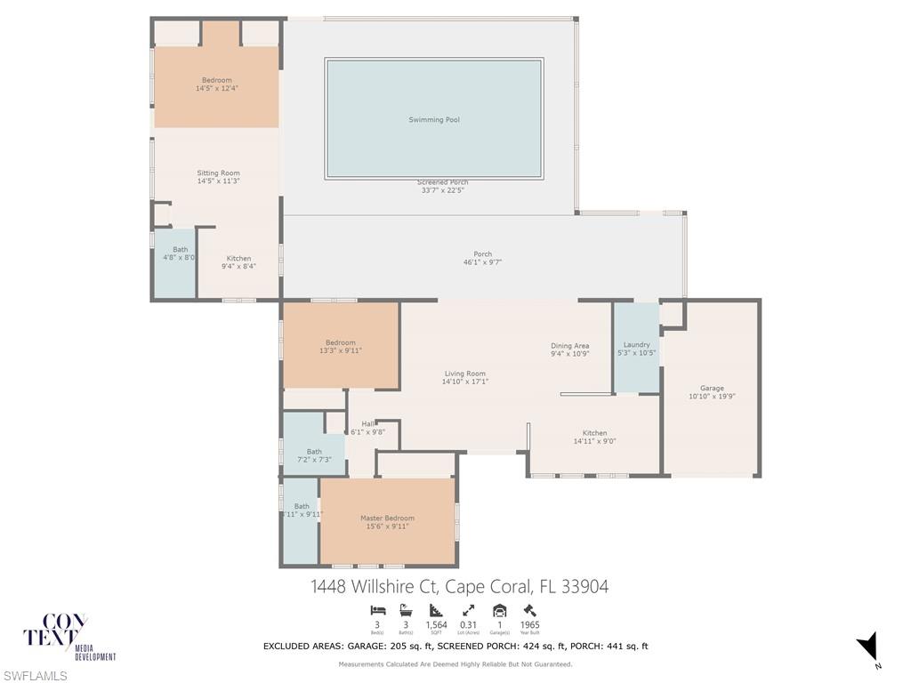 Cape Coral, Florida 33904, United States, 3 Bedrooms Bedrooms, ,3 BathroomsBathrooms,Residential,Contingent,138652