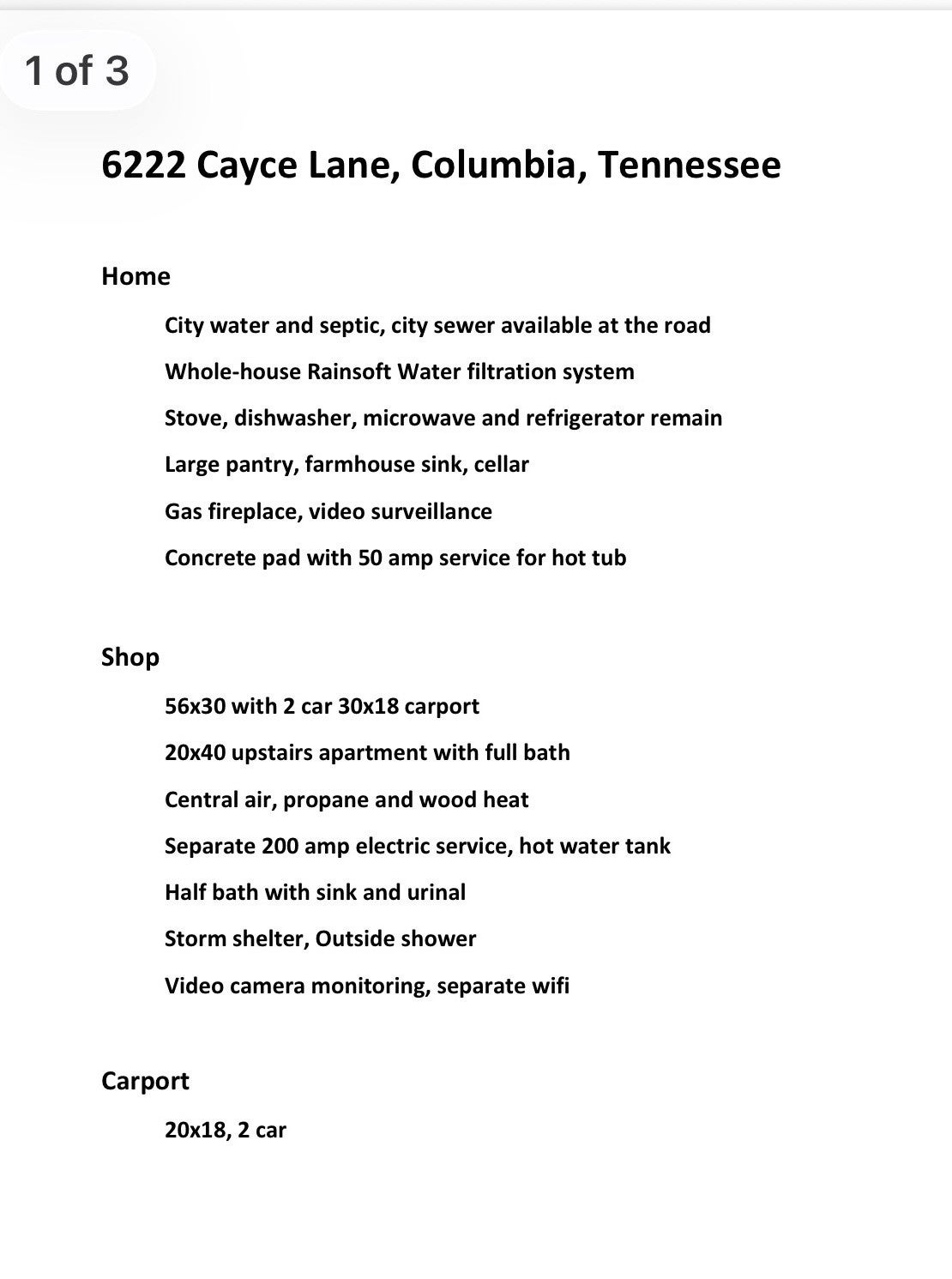 6222 Cayce Ln, Columbia, TN, 38401, USA, 2 Bedrooms Bedrooms, ,1 BathroomBathrooms,Residential,Active,6222 Cayce Ln,3221115