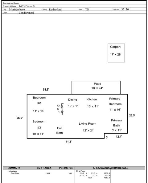 1403 Diana St Murfreesboro TN 37130