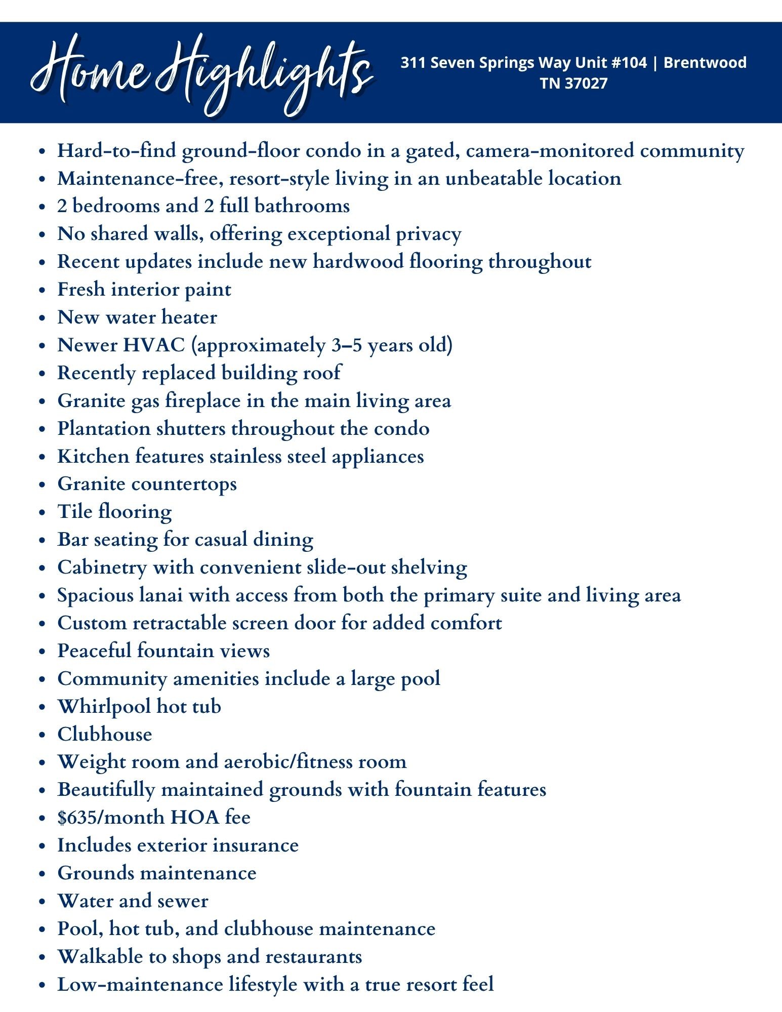 311 Seven Springs Way 104