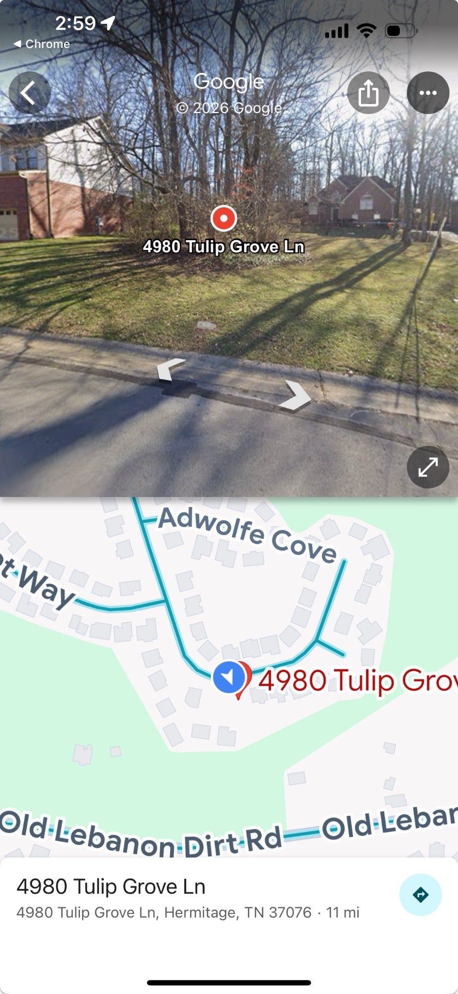 listing at 4980 Tulip Grove Ln, Hermitage